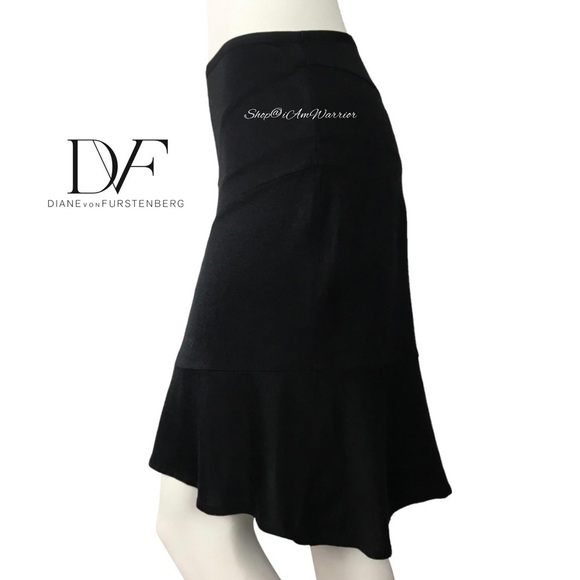 Diane Von Furstenburg black silk flounced mini skirt *shop@iamwarrior - Picture 2 of 6